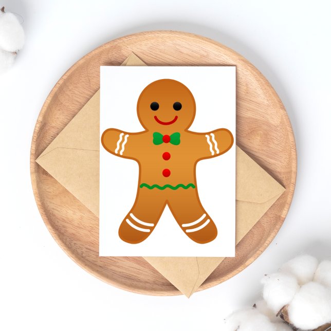 Gingerbread Man - Frohe Weihnachts-Postkarte Feiertagspostkarte (Von Creator hochgeladen)