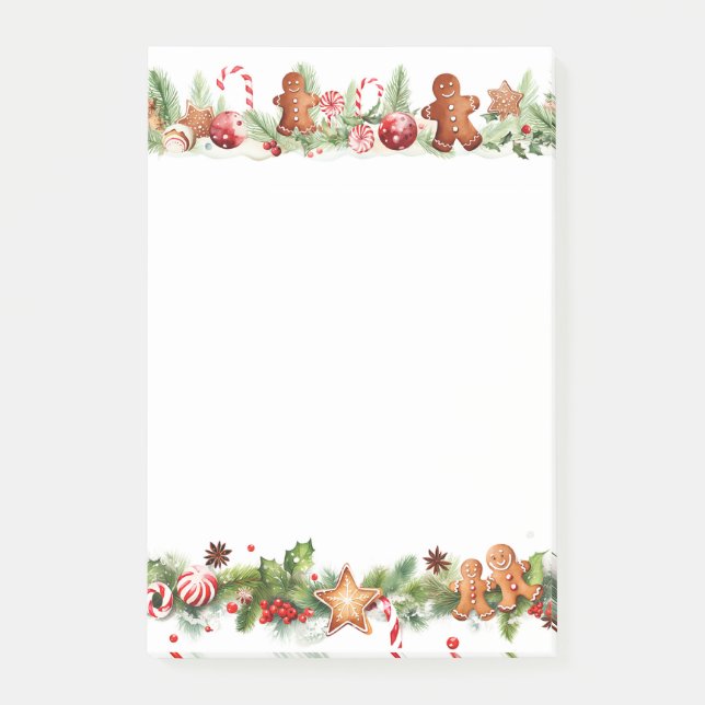 Gingerbread Man Gingerbrot Post-it Klebezettel (Vorderseite)