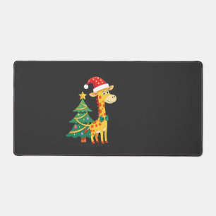 Gingerbread Man Giraffe Weihnachtsmann Hut Weihnac Schreibtischunterlage