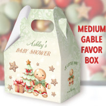 Gingerbread Man Green Christmas Baby Shower Medium