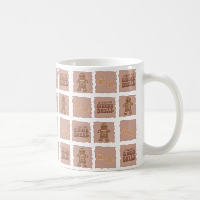 Gingerbread Man & Hearts Holiday Mug Design   (Droite)
