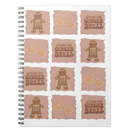 Gingerbread Man & Hearts Notebook Design Notizblock