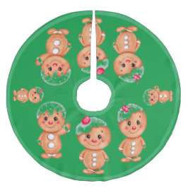 Gingerbread Man Holiday Festliche Weihnachten Sais Polyester Weihnachtsbaumdecke