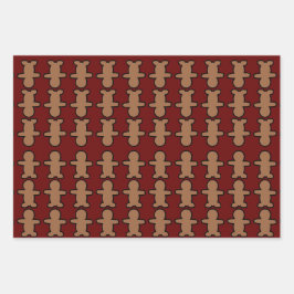Gingerbread Man Holiday Geschenkpapier Set