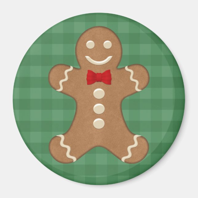 Gingerbread Man Holiday Magnet (Vorne)