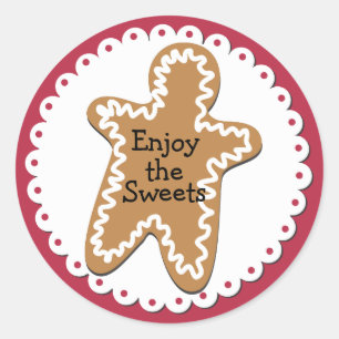 Gingerbread Man Holiday Sticker