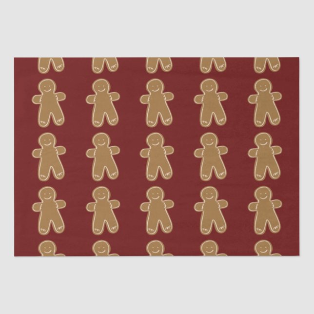 Gingerbread Man Holiday Weihnachten Niedlich Seidenpapier (Vorderseite)
