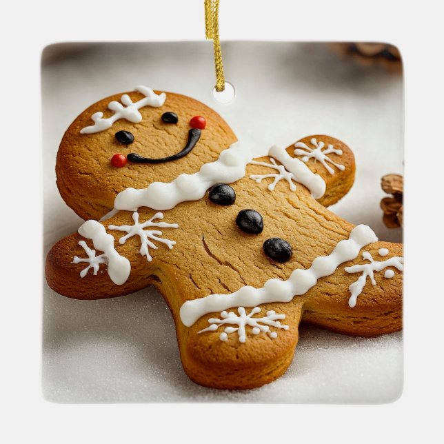 Gingerbread Man Keramikornament (Vorderseite)