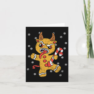 Gingerbread Man Krampus Weihnachts Pajama Weihnach Karte