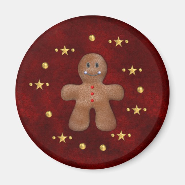 Gingerbread Man Magic Christmas Magnet (Vorne)