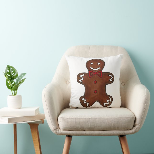 Gingerbread Man Men Christmas Cookie Holiday Kissen (Stuhl )