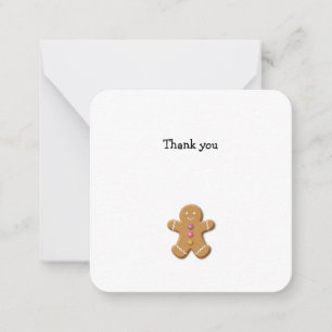 Gingerbread Man Mini Danke Note Card Mitteilungskarte