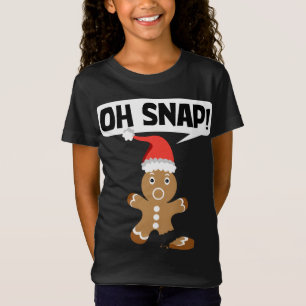 Gingerbread Man Oh Snap Cookie Weihnachts-Strumpf T-Shirt
