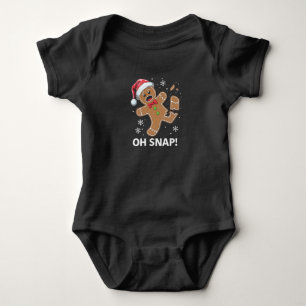 Gingerbread Man Oh Snap Weihnachten Lustiger Keks  Baby Strampler