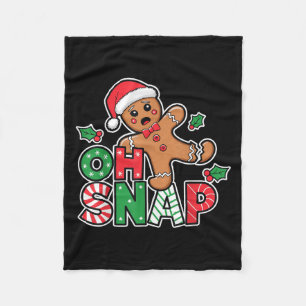 Gingerbread Man Oh Snap Weihnachten Weihnachtsgebä Fleecedecke