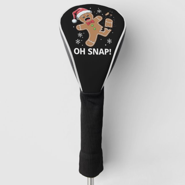 Gingerbread Man Oh Snap Weihnachtskeks Golf Headcover (Vorderseite)