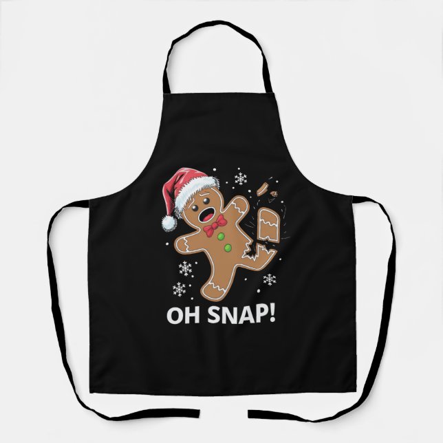Gingerbread Man Oh Snap Weihnachtskeks Schürze (Vorderseite)