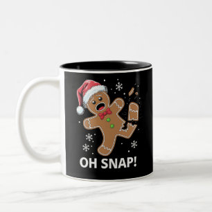 Gingerbread Man Oh Snap Weihnachtskeks Zweifarbige Tasse