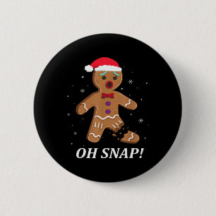 Gingerbread Man Oh Snap Weihnachtskochtopf Kostüm  Button