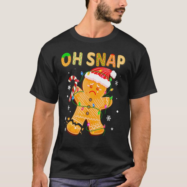 Gingerbread Man Oh Snap Weihnachtskochtopf Kostüm  T-Shirt (Vorderseite)