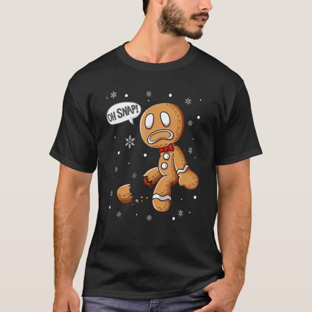 Gingerbread Man Oh Snap Weihnachtskochtopf Kostüm  T-Shirt (Vorderseite)