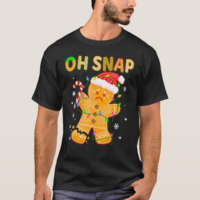 Gingerbread Man Oh Snap Weihnachtskochtopf Kostüm  T-Shirt (Vorderseite)