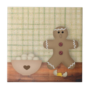 Gingerbread Man Oops Tile Fliese