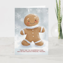Gingerbread Man Personal Trainer Weihnachten Karte