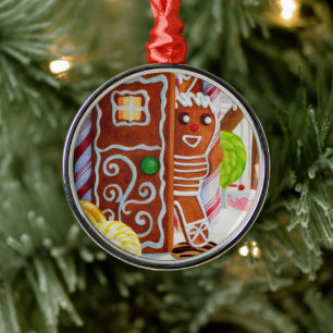 GINGERBREAD MAN Premium-Rundschmuckanhänger Ornament Aus Metall