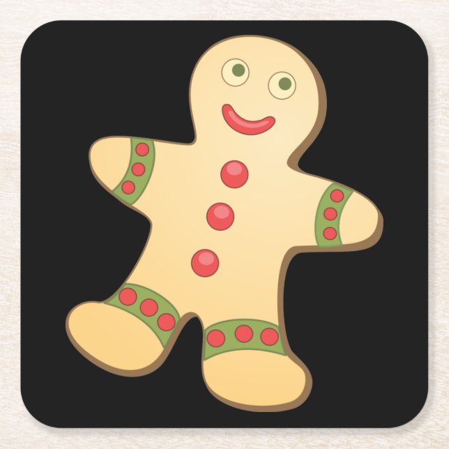 Gingerbread Man Rechteckiger Pappuntersetzer (Vorderseite)