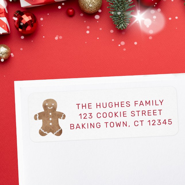 Gingerbread Man Return Address Label (Von Creator hochgeladen)