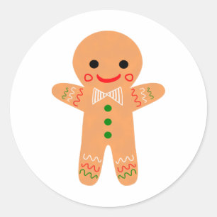 Gingerbread Man Runder Aufkleber