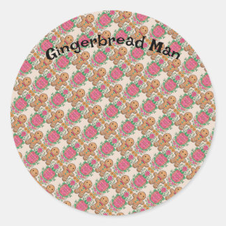 Gingerbread Man Runder Aufkleber
