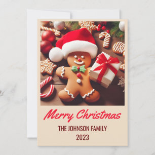 Gingerbread Man Santa Claus - Frohe Weihnachten