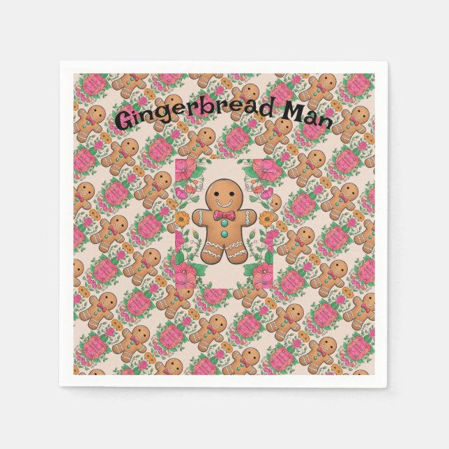 Gingerbread Man Serviette (Vorderseite)