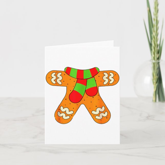 Gingerbread Man Shirt Adult Kids Men Women Cookie  Karte (Vorderseite)