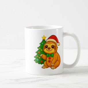 Gingerbread Man Sloth Weihnachtsmannmütze Weihnach Kaffeetasse