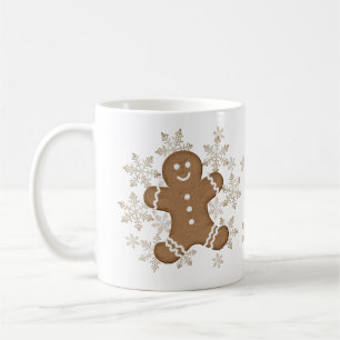 Gingerbread Man Snowflake Weihnachtskeks Urlaub Kaffeetasse