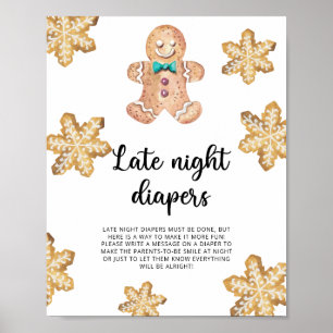 Gingerbread man \ Spate night diapers game Poster