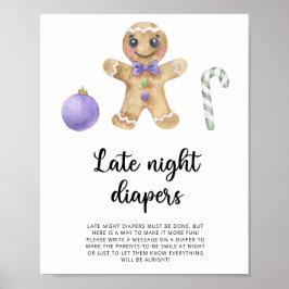 Gingerbread man \ Spate night diapers game Poster