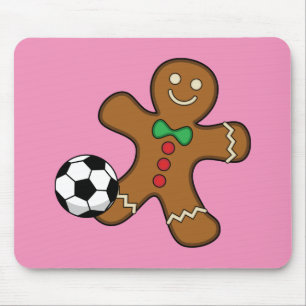 Gingerbread Man spielt Fußball Mousepad