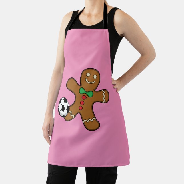 Gingerbread Man spielt Fußball Schürze (InSitu)