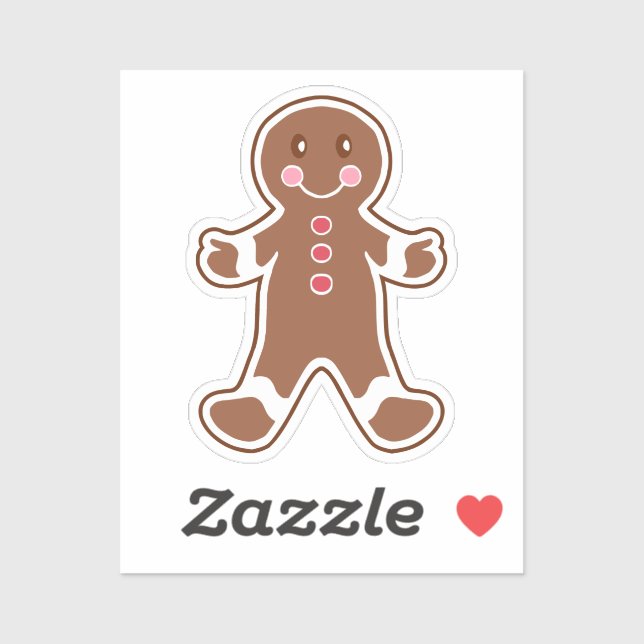 Gingerbread Man Sticker (Blatt)