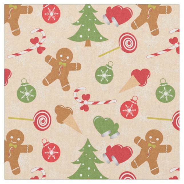 Gingerbread Man Stoff (Nahaufnahme)