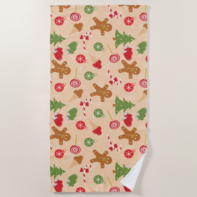 Gingerbread Man Strandtuch (Vorderseite)