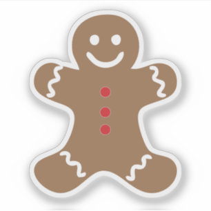 Gingerbread Man Transparent Aufkleber
