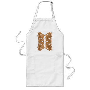 Gingerbread Man Weihnachtsplätzchen Urlaub Backen Lange Schürze