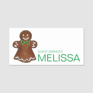Gingerbread Mann Frau Weihnachtskekse Urlaub Namensschild