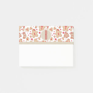Gingerbread Mann Gebackene Kekse Rustikal Whimsica Post-it Klebezettel
