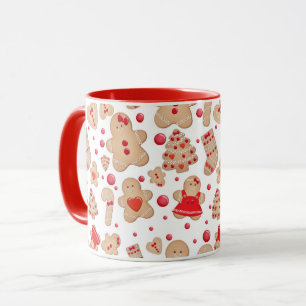 Gingerbread-Mann gebackene Kekse rustikal whimsica Tasse